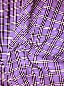 Purple PLAID TARTAN COTTON BLEND WOVEN FABRIC GR8 FOR KILT SKIRT DRAPE DRESS  - Picture 1 of 1