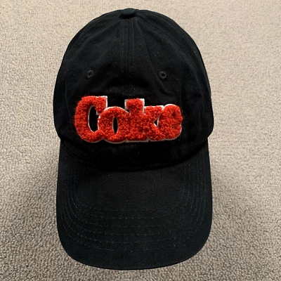 Sombrero de Coca Cola Negro Parche Ajustable Bordado Correa Ajustable Gorra Foto 1 de 4