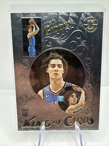 Tarjeta de novato 2021-22 Panini Illusions Josh Giddey King Of Cards OKC Thunder RC - Imagen 1 de 1
