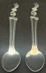 Vtg Nestle' Quik Rabbit Bunny Advertising Stainless Steel Spoons 7.5” Lot Of 2 - Picture 1 of 8