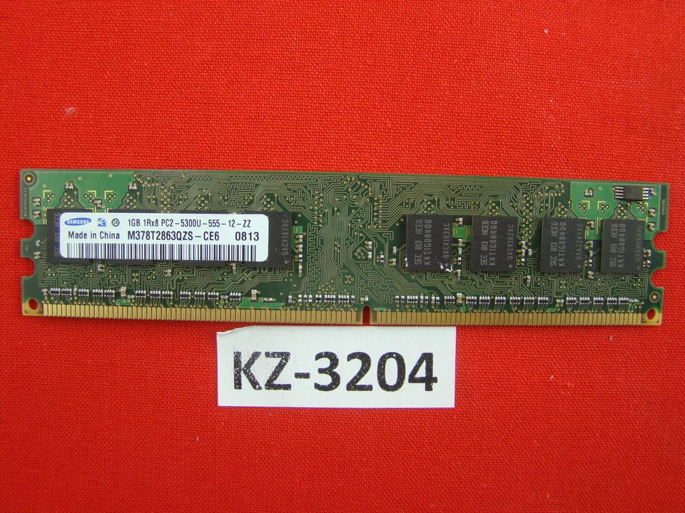 1GB Samsung DDR2 RAM 667MHz PC2-5300U Dimm 240-pol CL5 M378T2863QZS-CE6 #KZ-3204 - Image 1 of 1