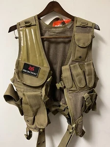 FOX TACTICAL Men’s Multi Pocket Vest Full Zip Beige Tactical Polyester - Picture 1 of 9
