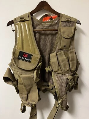 FOX TACTICAL Men’s Multi Pocket Vest Full Zip Beige Tactical Polyester - Image 1 of 4