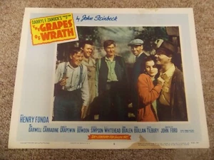 THER GRAPES OF WRATH(R-56)HENRY FONDA ORIGINAL 11"BY14" LOBBY CARD NICE! - Picture 1 of 1