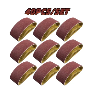 40PCS 3x18 Inch Aluminum Oxide Sanding Belts Belt Sander Sandpaper 40-400 Grit - Bild 1 von 12