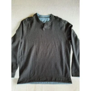Tommy Bahama Hombres 17 pulgadas Pecho Talla Suéter Pullover Cuello Redondo Bordado Arte Logo Gris - Imagen 1 de 8