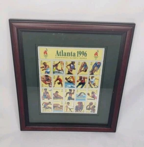 Vintage 1996 Centennial Atlanta Olympic Games Framed Stamp Set (11" x 12 3/8") - Picture 1 of 3