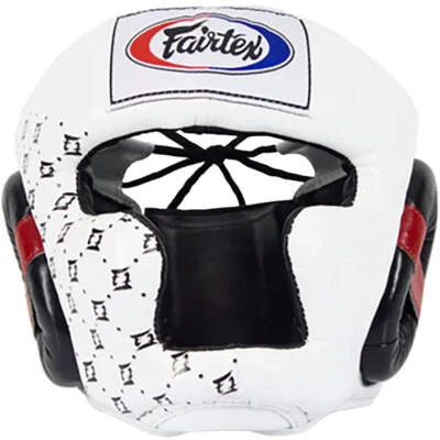 Protector de cabeza Fairtex HG10 Super Sparring cubierta de encaje blanco Foto 1 de 4