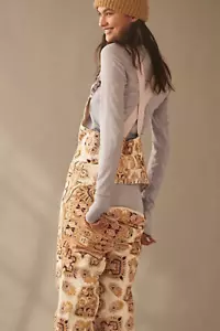Free People Alpine Glow Printed Snow Bib Overalls-XS-$348 A614-9 - Picture 1 of 3