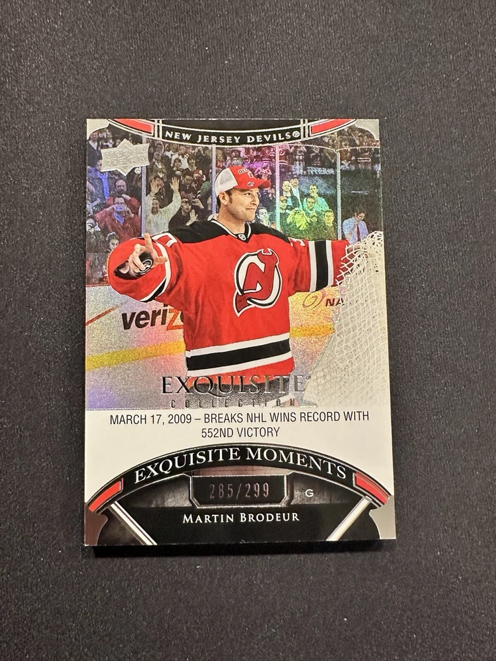 2023-24 UD Exquisite Collection Exquisite Moments Martin Brodeur /299 #ECM-BR - Image 1 of 4