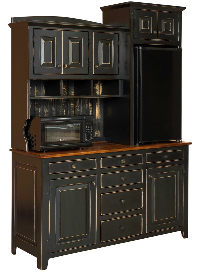 Gran despensa Amish primitiva cabaña casa de campo armario madera envejecida Foto 1 de 1