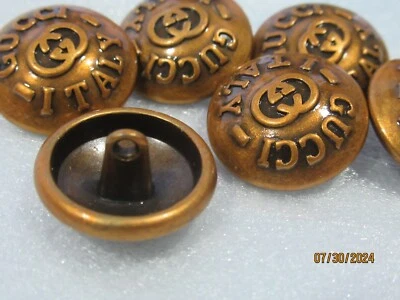 Gucci 5 buttons COPPER  TONE GG 20 mm  BUTTONS THIS IS FOR 5 - Image 1 of 4