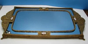 Vintage goldfarben verziert filigran & oval floral Guilloche Akzente Waschtisch Tablett - Bild 1 von 5