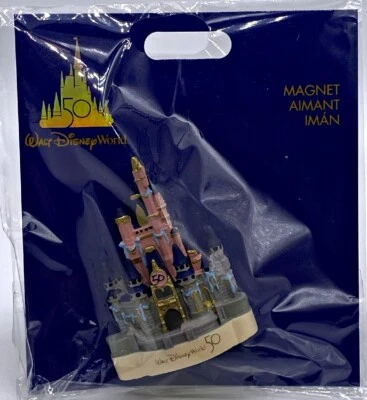 Магнит Disney Parks WDW 50-я годовщина замок Золушки Magic Kingdom - НОВЫЙ - Изображение 1 из 3