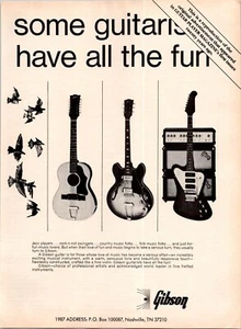 VINTAGE 1987 GIBSON GUITARS PRINT AD - Picture 1 of 1