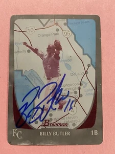Billy Butler 2011 Bowman Printing Plate IP Auto Autograph 1/1 - Picture 1 of 2