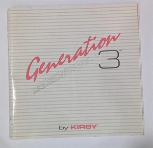 Kirby Generation 3 G3 Aspiradora y Champú Manual del Propietario - Imagen 1 de 1
