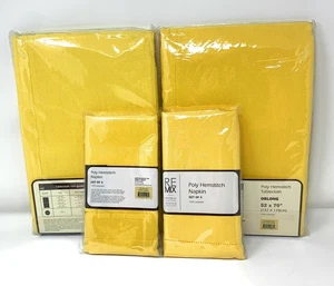 SIB linen n things Poly HEMSTITCH SET OF 2 TABLECLOTHs 52 x70" AND 8 NAPKINS - Picture 1 of 3