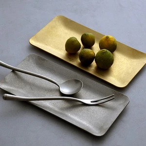 Bandeja organizadora de almacenamiento de metal bandeja tocador plato de toallas bandeja rectangular - Imagen 1 de 12
