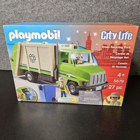 New Playmobil City Life Green Recycling Truck 4+ 27 Piece #5679