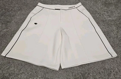 Adidas Womens Contrasting-Trim Bermuda Off White Shorts Size 10 - Image 1 of 4