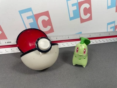 2000 Pokemon Basic Fun Chikorita Figure & Pokeball Retro Vintage RARE - Image 1 of 4