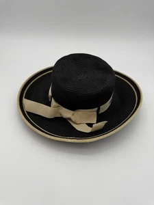 Black With Tan Accent Scala Hat One Size - Picture 1 of 3