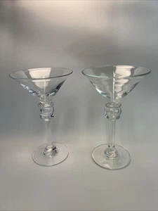 Simon Pearce Hartland Martini Glas mundgeblasen 8,5" 2er Set - Bild 1 von 4