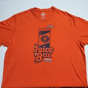 Houston Astros The Juice Box T-shirt Small Orange 47 Brand Short Sleeve - Picture 1 of 8