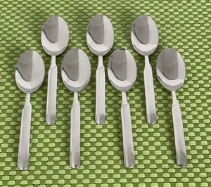 JA Henckels SYNERGY Stainless 7 Oval Soup Spoons 18/10 Frosted Handle Flatware - Picture 1 of 8