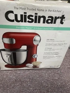Mezclador de pie Cuisinart SM-50R Precision Master de 5,5 cuartos de galón - rojo rubí - sin tazón - Imagen 1 de 3