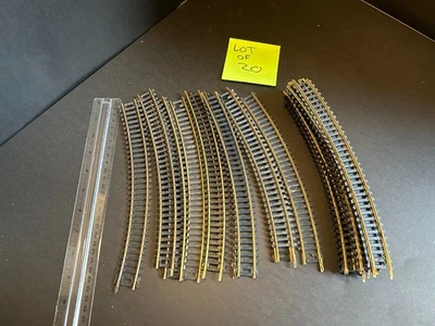 Lot of 20 Vintage HO Track  Tyco & Atlas Brass  18" R Good Shape Combine Ship - Image 1 of 3