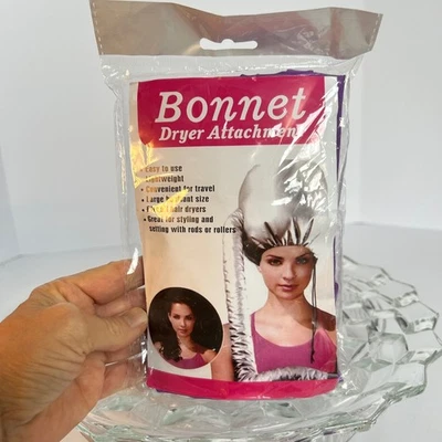 Bonnet Hair Dryer Attachment Portable Lightweight Large Bouffant Purple - Image 1 of 4