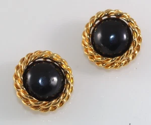 Vintage CAROLEE Twisted Rope Clip Earrings Gold Tone Earrings - Picture 1 of 6