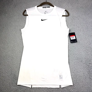 Nike Pro Dri-Fit Compression Top Herren L weiß ärmelloses Shirt 908084-100 - Bild 1 von 11