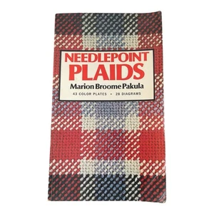 Needlepoint Plaids Marion Broome Pakula paperback book embroidery - Picture 1 of 4