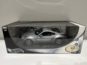 2002 MATTEL NISSAN 350Z HOT WHEELS SILVER 1:18 SCALE OPENING HOOD DOORS & TRUNK - Picture 1 of 3