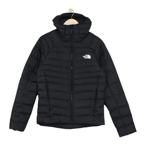North Face 550 Down Quilted Jacket Mens Size S Black Hooded Winter Insulated - Picture 1 of 15