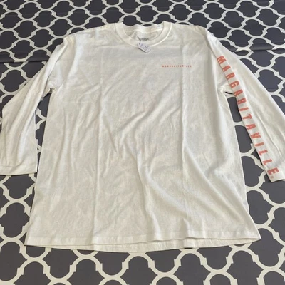 Women’s White Jimmy Buffett Margaritaville 3/4 Sleeve Top TShirt size Large - Image 1 of 4