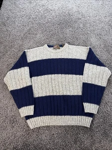 Vintage Authentic Issue Sweater Mens Large Wool Chunky Knit Fisherman Multicolor - Picture 1 of 5