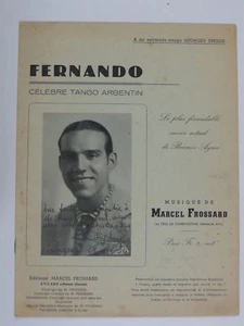 tango music FERNANDO marcel frossard , vintage - Picture 1 of 1