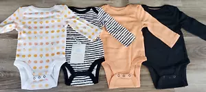 CLOUD ISLAND 4 pack Long Sleeve Bodysuits HALLOWEEN Multicolor BABY Sz 0-3M - Picture 1 of 12