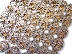 Lot 56 ladies watch movements Zarja Geneve Waves Anglage 14x18 mm Steampunk Art - Picture 1 of 7