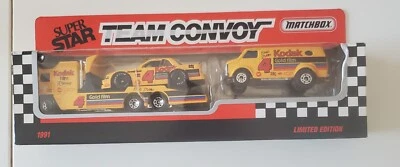 Matchbox Super Star Team Convoy Ernie Irvin Kodak Racing 1/64 Vintage 1991 - Image 1 of 4