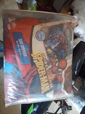 Edredón Spiderman Twin Nuevo de Lote Antiguo Difícil de Encontrar Algodón Rico Envíos EE. UU. L/48 JAY FRANCO MARVEL Foto 1 de 4