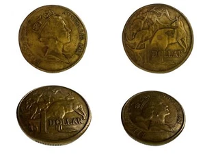 Moneta da un dollaro Australia 1985 regina Elisabetta II disegno canguro - Foto 1 di 5