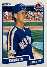 Brand New: Vintage ‘90 FLEER Kevin Elster New York Mets Trading Card 
