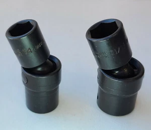 14mm x 1/2" Dr & 11/16" x 1/2" Dr Impact universal wobble socket 2pc Minimax New - Picture 1 of 8