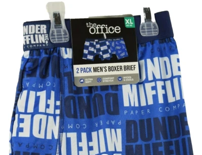 Mens XL 40 to 42 The Office Dunder Mifflin 2 Pack Boxer Brief New - Image 1 of 4
