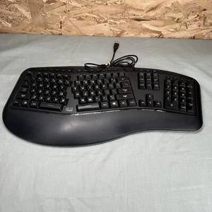 Adesso Tru-Form 150 3-Color Illuminated Ergonomic Wired Keyboard LED ~ AKB-150EB - Picture 1 of 6